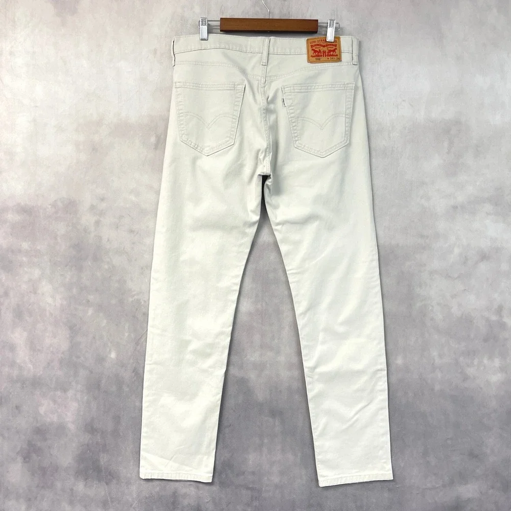 Levis 502 Mens Regular Taper Jeans 34x34 Stretch Moonstruck Minimal Indie Preppy